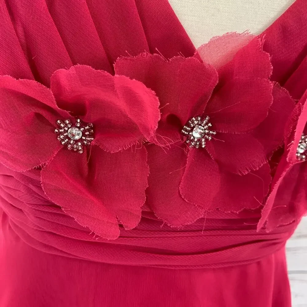 Eden Maid Raspberry layered flower accent - Picture 3 of 11